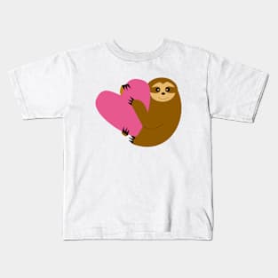 Sloth in love Kids T-Shirt